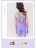 2025 Girls' Quick-Dry One-Piece Swimsuit for Middle & Big Kids - Professional Training & Hot Spring Design