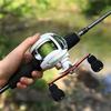 SOUGAYILANG Fishing Rod and Reel Combos 5 Sections Fishing Rod with 18+1BB Fishing Reel for Carp Fishing Tools