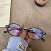 Y2K Girls Retro Oval Frame Glasses Women Female Ins Sweet Cool Eyewear Trend  Reading Computer Anti Blue Light Eyeglasses
