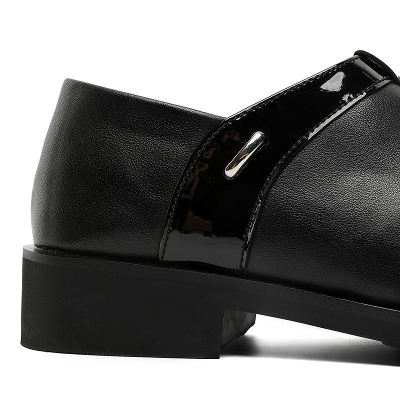 Men Loafers 2025 Spring Autumn Retro Style Classic Leather Chunky Platform Wedges Heel Slip On Unisex Casual Shoes