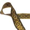 1.3 Inch Wide Jacquard Woven Fabric Ribbon Fringe Trim Flat Gold Gold Glitter Embroidery Ribbon Lace Accessories
