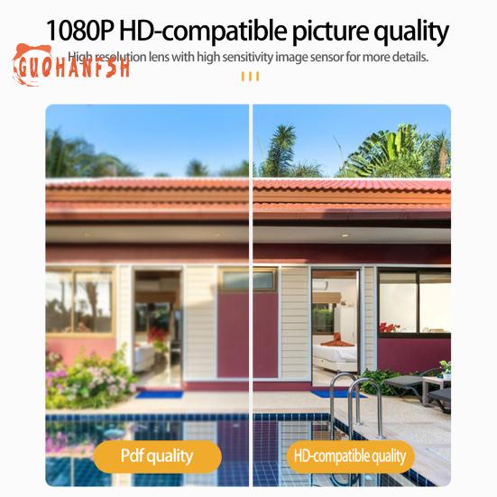 A12 Security Camera - 1080P HD-compatible, Dual Light Night Vision, 360 Degree Rotation, Voice Intercom, Real-time Monitoring, Wireless Camera