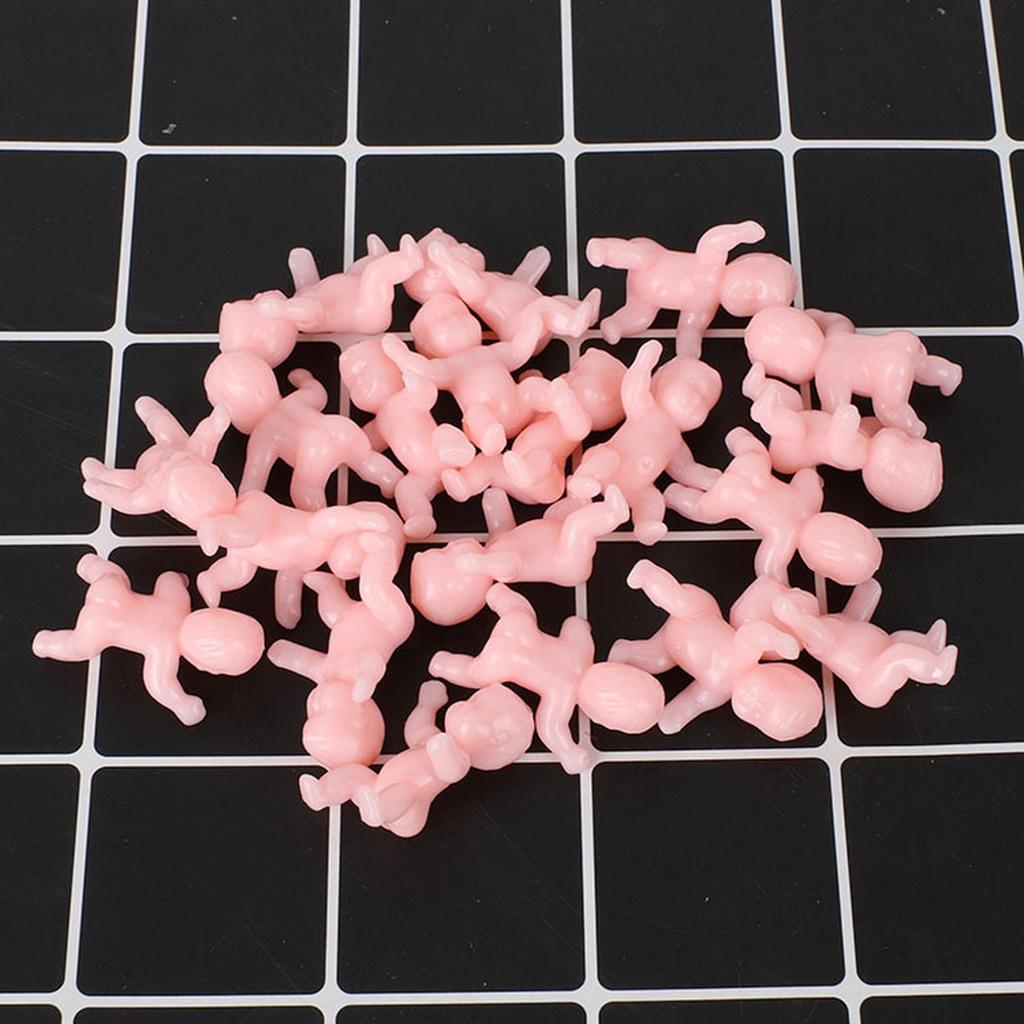 10pcs Tiny Baby Figurines for Baby Shower Plastic Miniature Figurines of Babies for Girl Boy or Twin Baby Shower