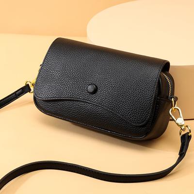 Leather Women'S Bags, High-End Underarm Bags, Fashionable Commuter Shoulder Bags, First-Layer Cowhide Messenger Women