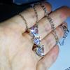 Love Water Drop Zircon Short Necklace for Women  Gold Plated Fashion Necklace for Women  European and American Quality