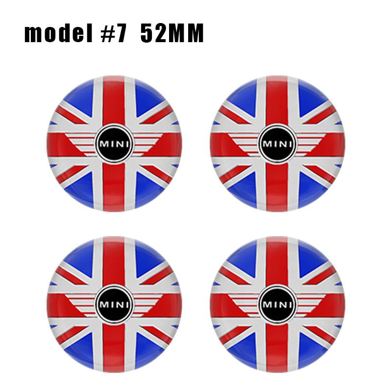 4Pc 54mm 52mm Car Wheel Center Cap Hub Covers Badge Stickers For Mini Cooper One JCW F54 F56 F60 R55 R56 R58 R60 R61 Accessories