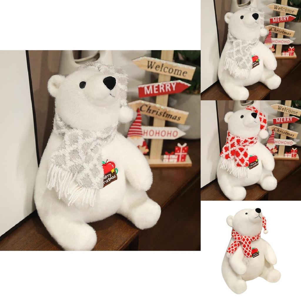 Soft And Cuddly White Polar Bear Plush Toy Ideal For Kids Birthdays With Colorful Scarf Options
