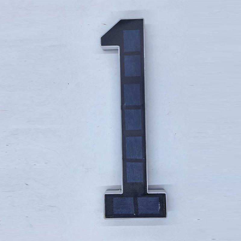 Waterproof Solar House Number Light Modern LED Address Sign with Light Sensor for Outdoor Home Door Yard Wall Decoration Use Set