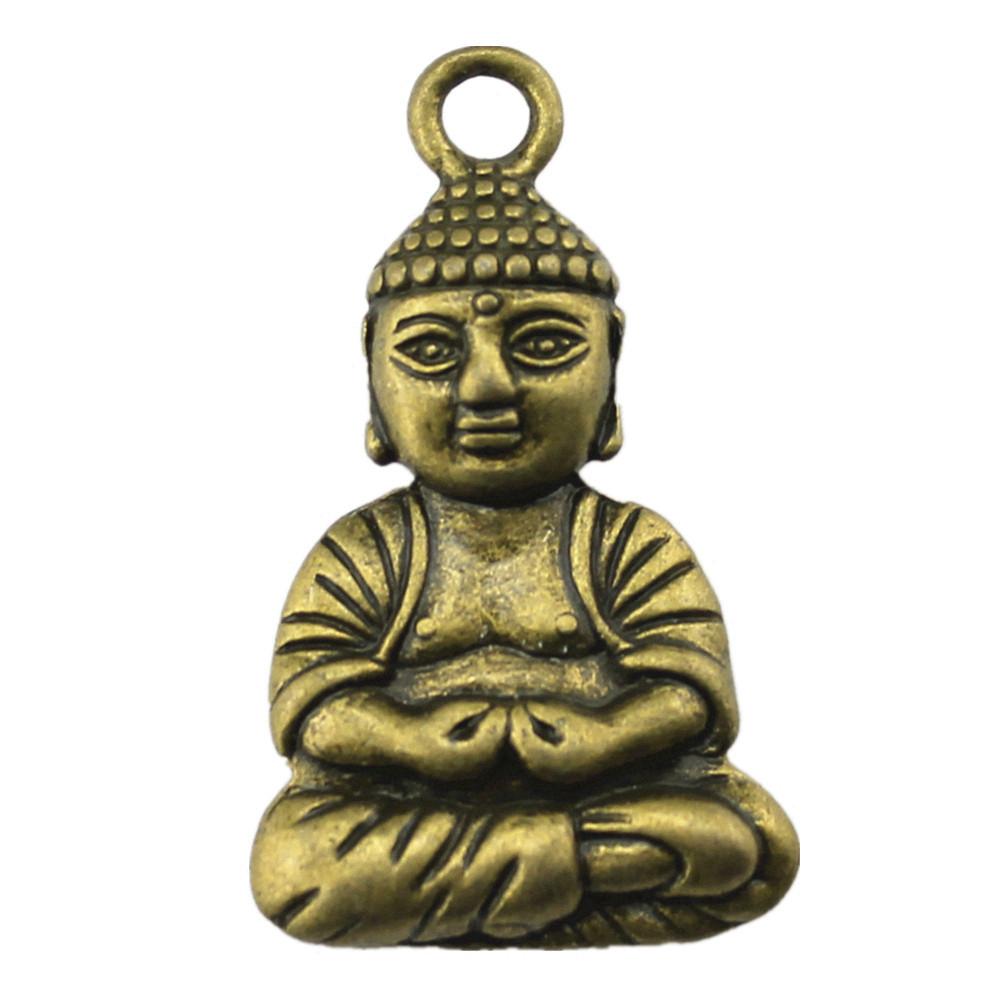 Buddha Statues Charms Multi Color Alloy Pendants For Spiritual Zen Jewelry Making