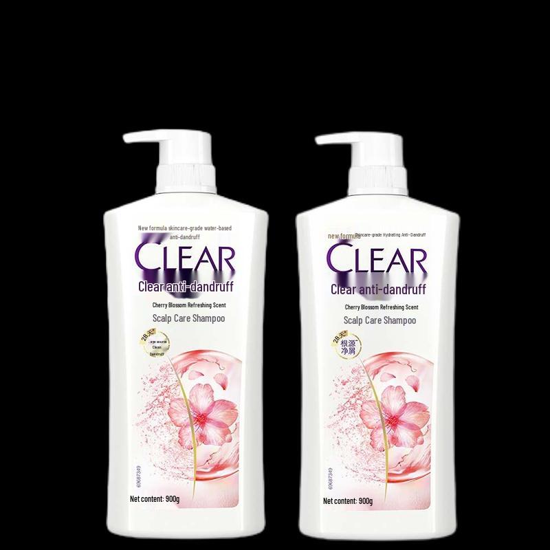Clear Moisturizing Anti-Dandruff Shampoo, Cherry Blossom, 2x900g