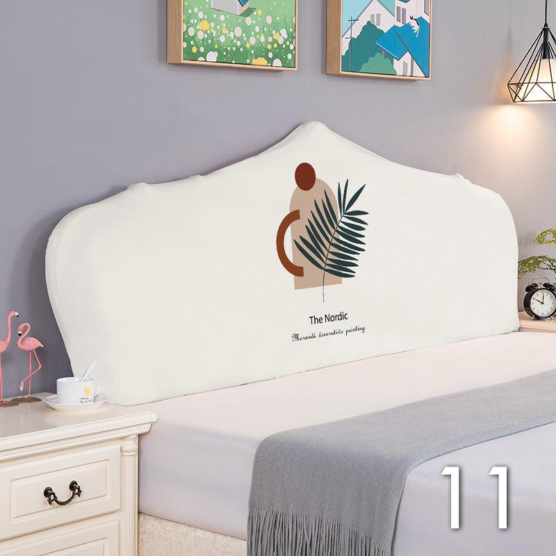 Elastic Bed Headboard Cover Cotton All-inclusive Bed Head Cover Small Fresh Flower Printed Bedside Slipcover Universal 1.2-2.2M