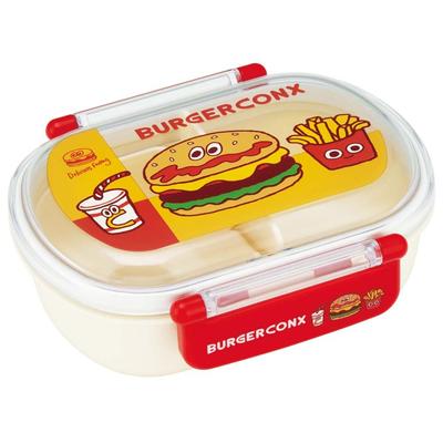Bento with a Fluffy Made In Single Dishwasher and Microwave Burger Concus Friends Children's Box, 360ml, Lid, Japan, Tier, Safe, (QAF2BAAG-A)