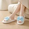 Girl's Cotton Slippers INS Bow Home Plush Slippers Indoor Plush Slippers