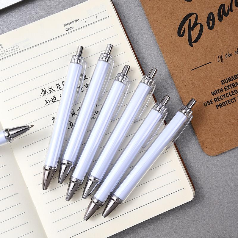 Simple Push-button Neutral Pen with 0.38 Writing Tip Black Quick-drying Suitable for Exam Practice Office Culture Pen Water Pen