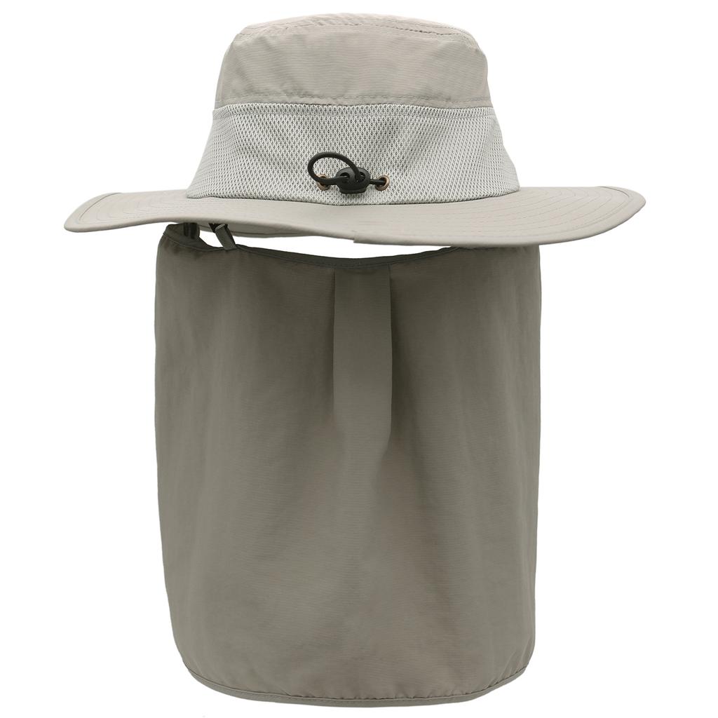 Multifunctional Sun Hat Water Resistant Lightweight UPF50 Fisherman Hat with Neck Cloth Fishing Outdoor Activity Unisex Wide Brim Hat