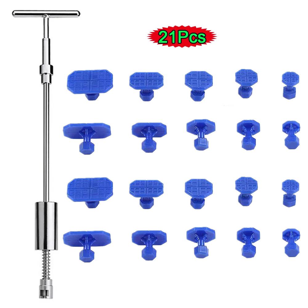 Car Paintless Dent Repair Tools Metal T Puller Removal Kit Slide Hammer Reverse Hammer Tool Auto Body 18Pcs Suction Cup Set