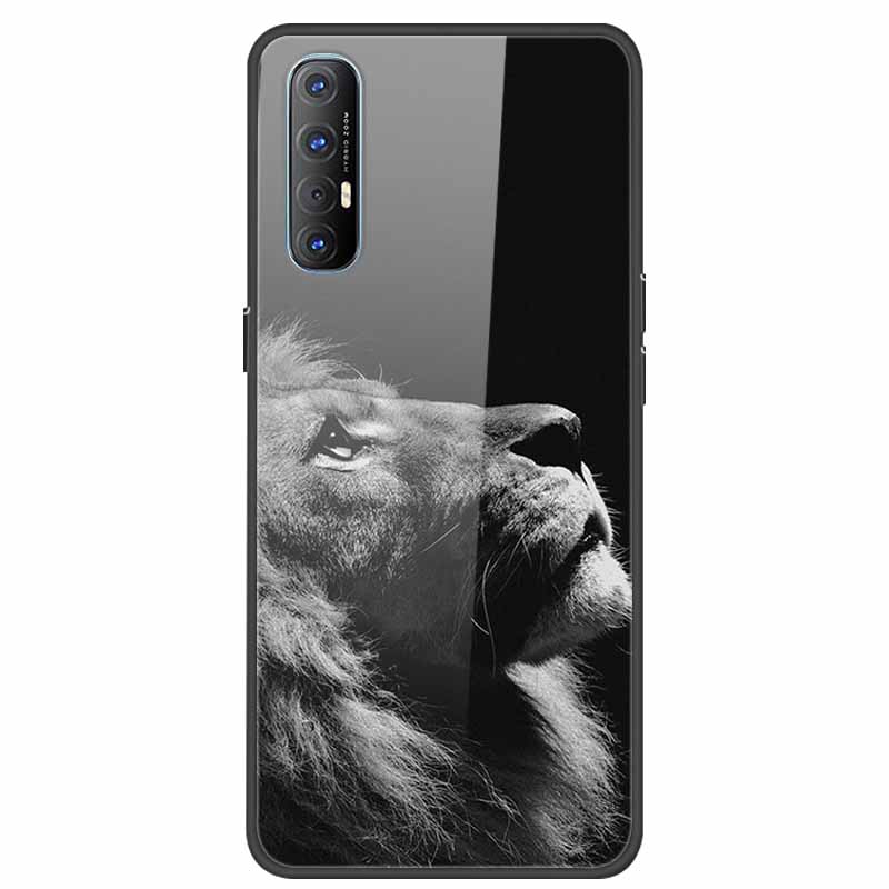 Glass Case For Oppo Reno 3 Pro 5G Case Soft Bumper Hard Tempered Glass Back Cover For Oppo Reno3 Pro 2019 Phone Case Funda Bag