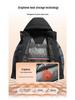 Men's 90% Duck Down Puffer Jacket - Short, Thick, Hooded Winter Coat for Extreme Cold Protection