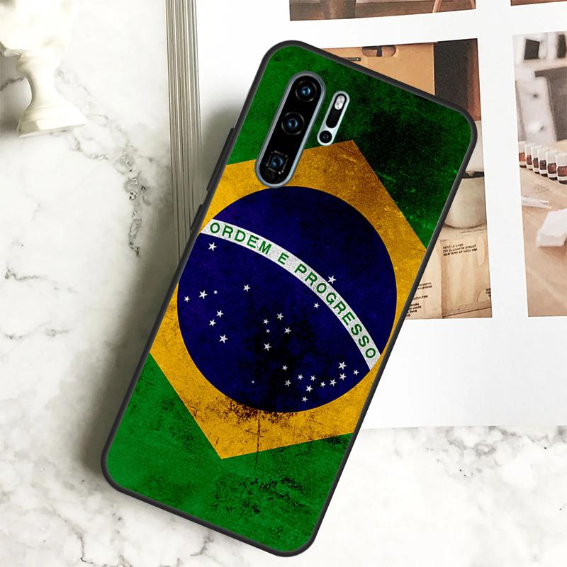 Brazil Brazilian Flag For Huawei Nova Y70 Y72 Y73 Y60 Y90 Y61 Y91 7i 8i 11i 12i 12s 9 10 SE P20 P30 P40 Lite Case