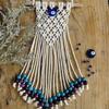 Bohemian Macrame Evil Eye Wall Hanging, Handmade Cotton Rope Decor With Turkish Nazar Amulet, Boho Home Wall Art