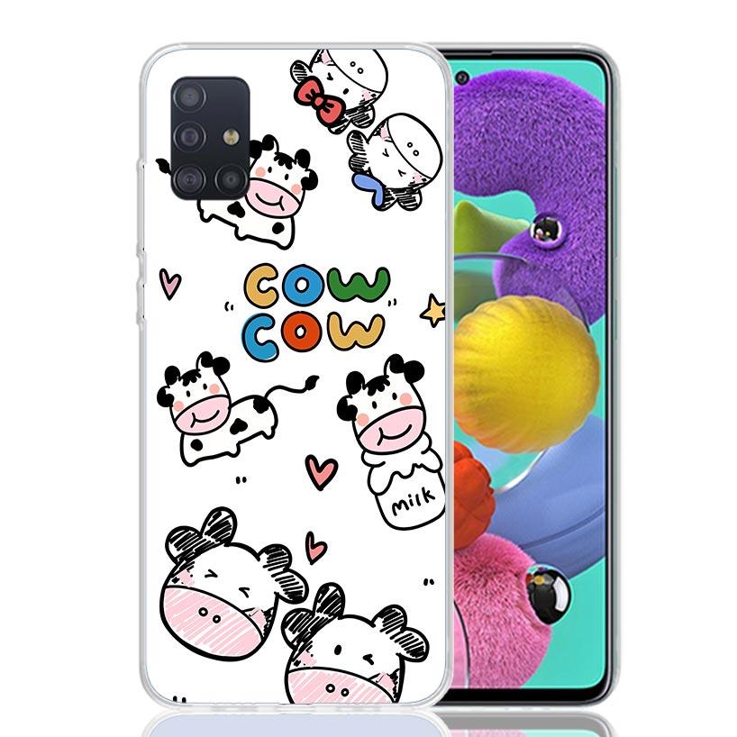 Dairy Cattle Cow Speckle Cute Phone Case For Samsung Galaxy A52 A42 A32 A22 A12 A51 A50S A40 A30S A20E A10S A41 A31 A21S A11 A72