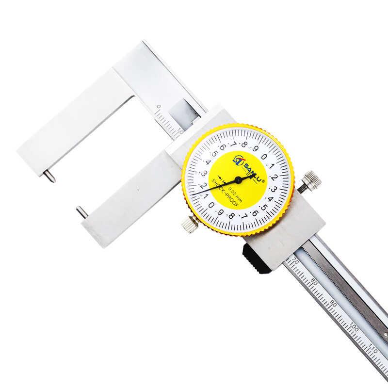 Sanriku 0-200mm Outer Groove Measuring Caliper with Flat & Cylindrical Head, 0.02mm Precision