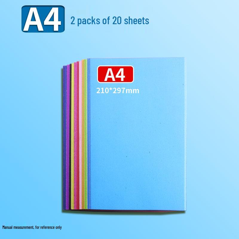 Free Shipping Colored Cardstock: 10 Colors, Thick A4 Origami Paper for Kindergarten Crafts and Student Projects.