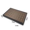 Luxury Metal Frame Dual-purpose Ring Display Tray Jewelry Counter Engagement Ring Storage Tray Brown Black Leather 36 Rings Tray