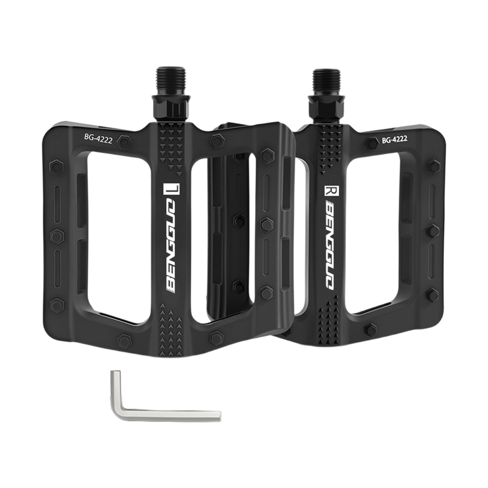 

Mountain Bicycle Pedal Durable Nylon Steel Shaft Anti Slip Wide Pedal for Cycling Enthusiasts and Bike Repair Accessories