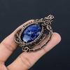 Sodalite Pendant, Gemstone 999 Copper Wire Wrapped Jewelry Pendant, Handmade Jewelry Birthstone Pendant, Gift For Him