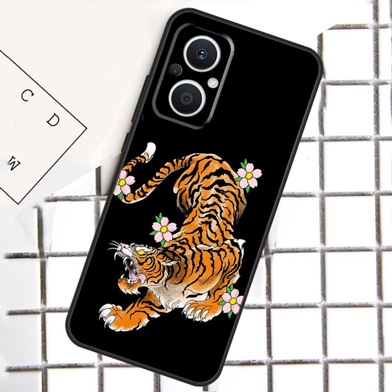 Japanese Tiger For OPPO Reno 13 14 12 11 10 Pro 11F 12F 13F 14F 7 8 Lite 8T OPPO Find X5 X6 X8 X9 Pro Case