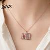 Stylish Women Necklace Birth Flower Necklace Floral Book Pendant January