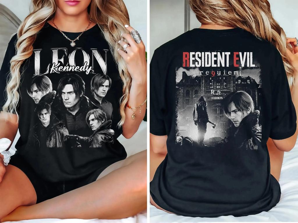 2026 Nové tričko Resident Evil Pánské a dámské Bavlna Letní oblečení Gotická móda Y2K Krátký rukáv Streetwear Unisex
