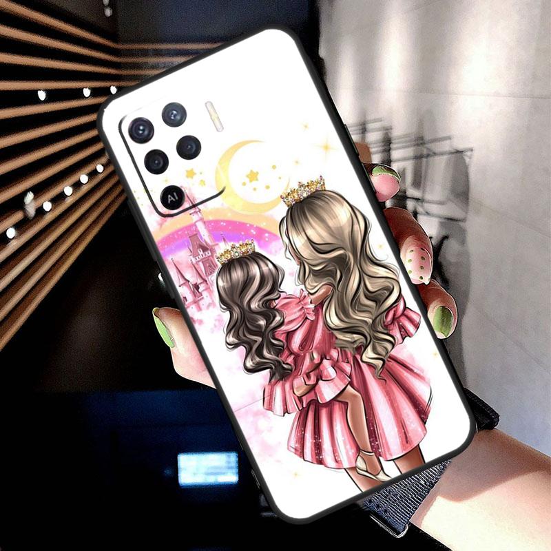 Super Mom Baby Girl Son Daughter Case For Oppo A78 A98 A18 A38 A58 A60 A80 A40 A77 A57 A17 A74 A54 A94 A96 A76 A16 A15 A5 Pro