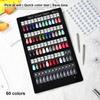 Premium Acrylic Nail Color Plate Magnet Nail Tips Display Board Comparison Color Card With Number Stickers For Nail Salon