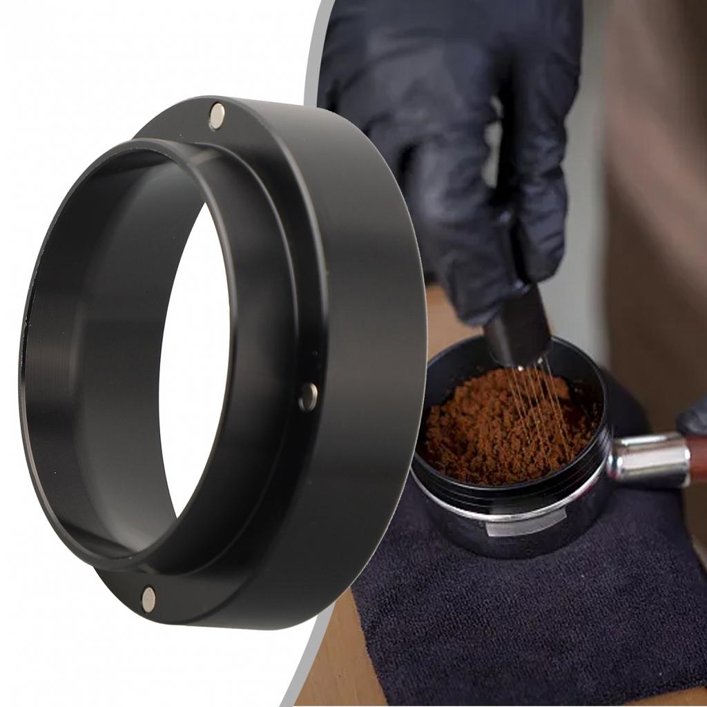 Coffee Dosing Ring Basket Portafilter Silver Black Color