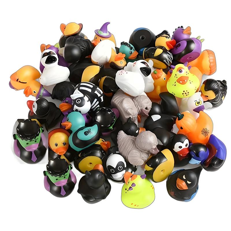 5Pcs Halloween Rubber Ducks In Bulk Duckies Car Decoration For Trick Or Treat Halloween Goodie Bag Filler Party Gifts Toys