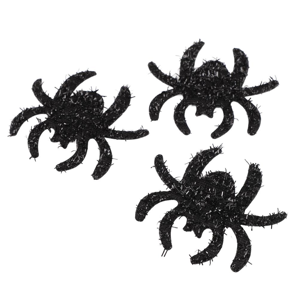 30pcs Spider Patch Spooky Non Woven Spider Patches for DIY Festival Costume Accessories Headband