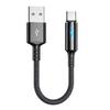25cm Kurzes Nylon Ladekabel Datenkabel Micro USB Typ Kabel Telefon Strom Telefon 2.4A Laden C Fas S1L8