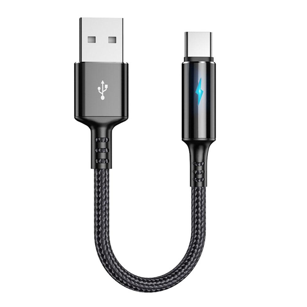 25cm Kurzes Nylon Ladekabel Datenkabel Micro USB Typ Kabel Telefon Strom Telefon 2.4A Laden C Fas S1L8