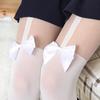Popular In Japan Girl Women Sexy Velvet Tights Fake High Stocking Pantyhose Mock Bow Suspender High Knee Tattoo Tights
