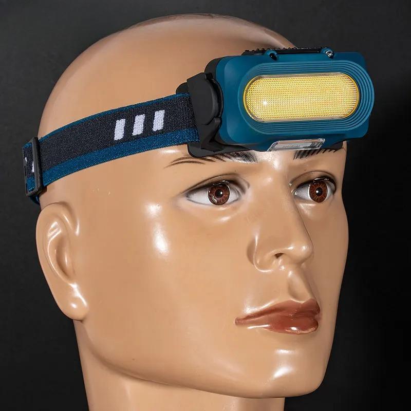 USB Rechargeable Headlights Outdoor Household Portable LED Headlamp with Built-in 1800mah Iithium Battery Head Lamp