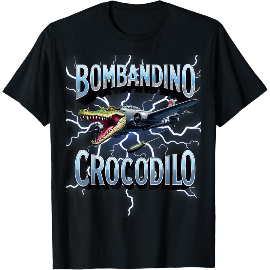 Итальянская бомба мозгового гниения Bombardino Crocodilo Bombardiro Crocodilo Футболка(1) XXXXXL чёрный