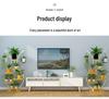 Multi-Layer Indoor Balcony Flower Stand, Wrought Iron Round Table Display Shelf for Hanging Pothos and Orchids.