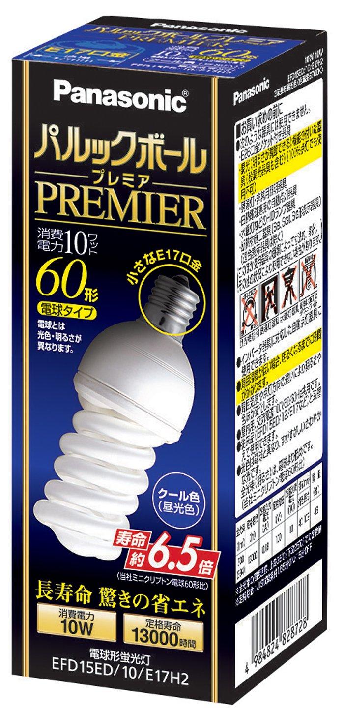 

Panasonic Compact Fluorescent Light Parlook Ball Premier Light Bulb 60W Equivalent Base Diameter 17mm Cool Color EFD15ED10E17H2