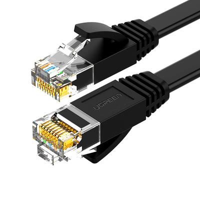 Flat LAN Patch Cord RJ45 Ethernet Cat 6 Network Cable 5m Black