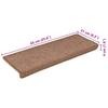 Step Mats 30 Pcs. 65 X 21 X 4 Cm Brown Rectangular Edge
