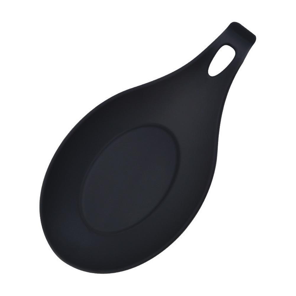 

Kitchen Utensil Rest Non Slip Design Drip Catcher Condiment Dish with Hanging Hole Easy Clean for Countertop Organization чорний