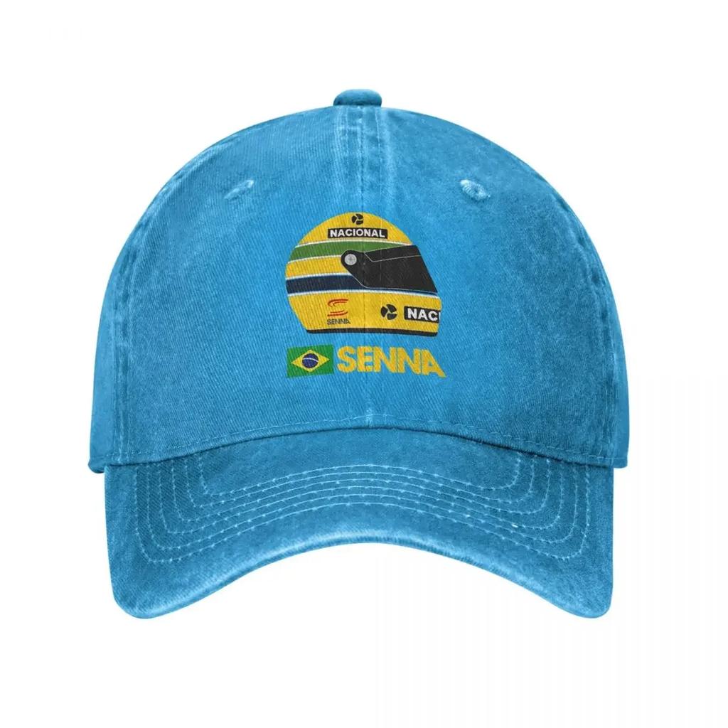 Ayrton Senna Závodní auta Merch Pánská Dámská Baseballová čepice Odřená Džínová Prané Čepice Klobouk Klasický Venkovní Trénink Sluneční čepice