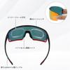 FOCUHUNTER Polarized Sports Sunglasses with 2 Interchangeable Lenses and Orange Black Red Full Cycling Glasses for Men and Includes Inner Frame for